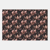 バラ金ゴールドグラムアンドブラック ラッピングペーパーシート (正面3)