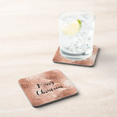 バラ金ゴールドグラムグリッタークリスマスツリー コースター (右側)