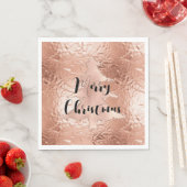 バラ金ゴールドグラムグリッタークリスマスツリー スタンダードランチョンナプキン (インサイチュ)