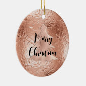 バラ金ゴールドグラムグリッタークリスマスツリー セラミックオーナメント (右)