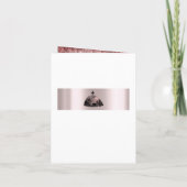 バラ金ゴールドグラムグリッタースパークスウィート16誕生日 招待状 (裏面)