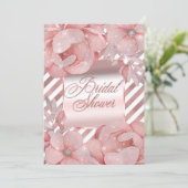 バラ金ゴールドグラムグリッターフローラブライダルシャワー 招待状 (スタンド正面)
