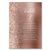 バラ金ゴールドグラムグリッターメタリック結婚スクリプト テーブルナンバー (正面)