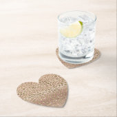 バラ金ゴールドグラムグリッターレオパード ペーパーコースター (インサイチュ)