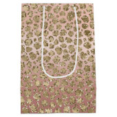 バラ金ゴールドグラムグリッターレオパード ミディアムペーパーバッグ (裏面)