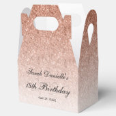 バラ金ゴールドグラムグリッター任意の年誕生日 フェイバーボックス (オープン)