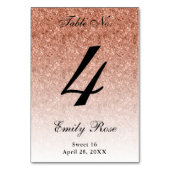 バラ金ゴールドグラムグリッター表番号カード テーブルナンバー (裏面)