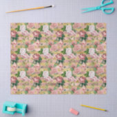 バラ金ゴールドグラムグリッツバラストライプフローラ 薄葉紙 (クラフト)