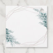 バラ金ゴールドグラムジオメトリック結婚ボタニカル フェイバータグ (裏面)