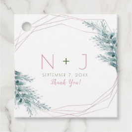 バラ金ゴールドグラムジオメトリック結婚ボタニカル フェイバータグ