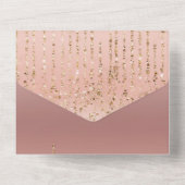 バラ金ゴールドグラムストリング オールインワン招待状 (裏面)