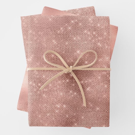 バラ金ゴールドグラムスパークル結婚ズ ラッピングペーパーシート (インサイチュ)