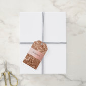 バラ金ゴールドグラムチュンキーグリッター名 ギフトタグ (より糸付き)