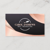 バラ金ゴールドグラムネイリストネイルアーティスト美しい 名刺 (裏面)