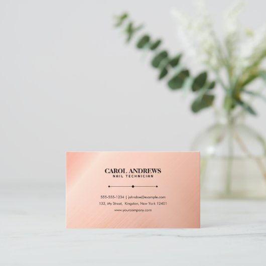 バラ金ゴールドグラムネイリストネイルアーティスト美しい 名刺 (スタンド正面)