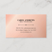 バラ金ゴールドグラムネイリストネイルアーティスト美しい 名刺 (正面)