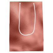 バラ金ゴールドグラムユニコーン誕生日 ミディアムペーパーバッグ (裏面)