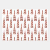 バラ金ゴールドグラムユニコーン誕生日 ラッピングペーパーシート (正面3)