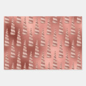 バラ金ゴールドグラムユニコーン誕生日 ラッピングペーパーシート (正面)