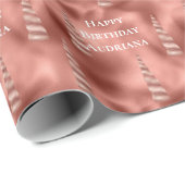 バラ金ゴールドグラムユニコーン誕生日 ラッピングペーパー (ロールコーナー)