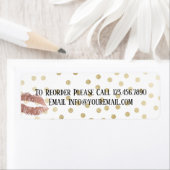 バラ金ゴールドグラムリップメイクアップディストリビューターリオーダー ラベル (インサイチュ)