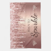 バラ金ゴールドグラム滴下グリッターを輝かせるために キッチンタオル (縦)