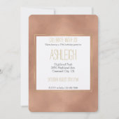 バラ金ゴールドグラム誕生日 招待状 (正面)