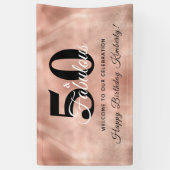 バラ金ゴールドグラム50と素晴らしい誕生日パーティーバン 横断幕 (縦)