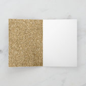 バラ金ゴールドグリジーグリッタークリスマスツリー カード (内部)