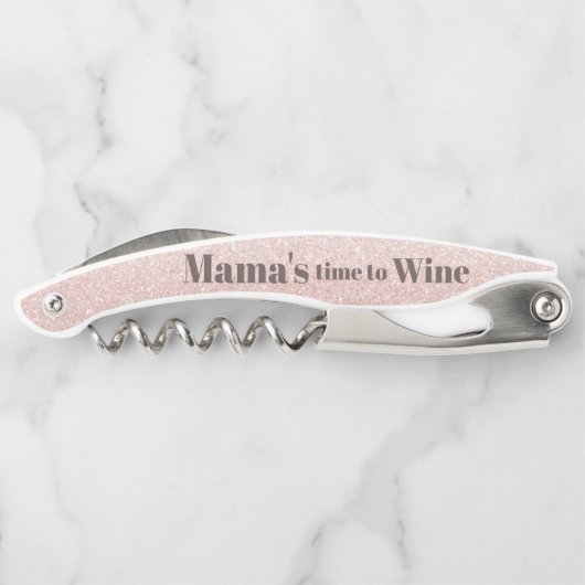 バラ金ゴールドグリッターおもしろいママ引用文ワイン ソムリエナイフ (裏面)