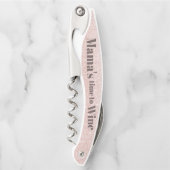 バラ金ゴールドグリッターおもしろいママ引用文ワイン ソムリエナイフ (正面)