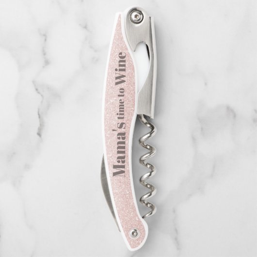 バラ金ゴールドグリッターおもしろいママ引用文ワイン ソムリエナイフ (裏面)