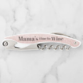 バラ金ゴールドグリッターおもしろいママ引用文ワイン ソムリエナイフ (正面)