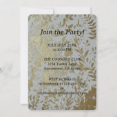 バラ金ゴールドグリッターお誕生日ケーキ50誕生日 招待状 (裏面)