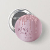 バラ金ゴールドグリッターが花嫁の母を流す 缶バッジ (正面&裏面)