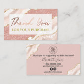 バラ金ゴールドグリッターご購入いただきありがとうございます 名刺 (正面/裏面)