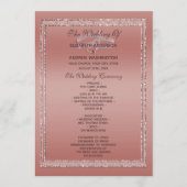 バラ金ゴールドグリッターとシルバー結婚ズリングや輪 プログラム (正面)