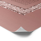 バラ金ゴールドグリッターとシルバー結婚ズリングや輪 ポスター (角)