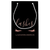 バラ金ゴールドグリッターとスパークルまつげ スモールペーパーバッグ (裏面)