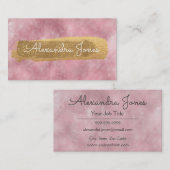 バラ金ゴールドグリッターとスパークルウォーター色 名刺 (正面/裏面)