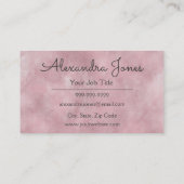 バラ金ゴールドグリッターとスパークルウォーター色 名刺 (裏面)