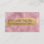 バラ金ゴールドグリッターとスパークルウォーター色 名刺 (正面)