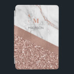 バラ金ゴールドグリッターとスパークルマーブルモノグラム iPad MINIカバー<br><div class="desc">バラ金ゴールドグリッターとSparkle Marble Monogramデザインは、名前とイニシャルのためのテンプレートでパーソナライズする準備ができている。テンプレートもしの最後のタブでクリック、フォントの色やスタイルを変更すカスタマイズる。</div>