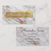 バラ金ゴールドグリッターとスパークルマーブル 名刺 (正面/裏面)