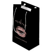 バラ金ゴールドグリッターとスパークルリップメイクアップ スモールペーパーバッグ (裏面アングル)