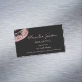 バラ金ゴールドグリッターとスパークルリップメイクアップ マグネット名刺 (インサイチュ)