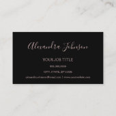 バラ金ゴールドグリッターとスパークルリップメイクアップ 名刺 (裏面)