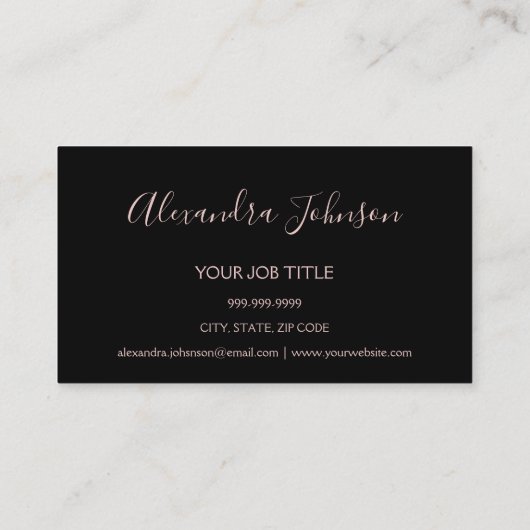 バラ金ゴールドグリッターとスパークルリップメイクアップ 名刺 (裏面)