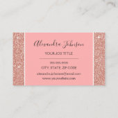 バラ金ゴールドグリッターとスパークル睫毛延長部 ロイヤリティカード (裏面)