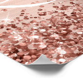 バラ金ゴールドグリッターとフォイルキンセアニェラウェルカム ポスター (角)